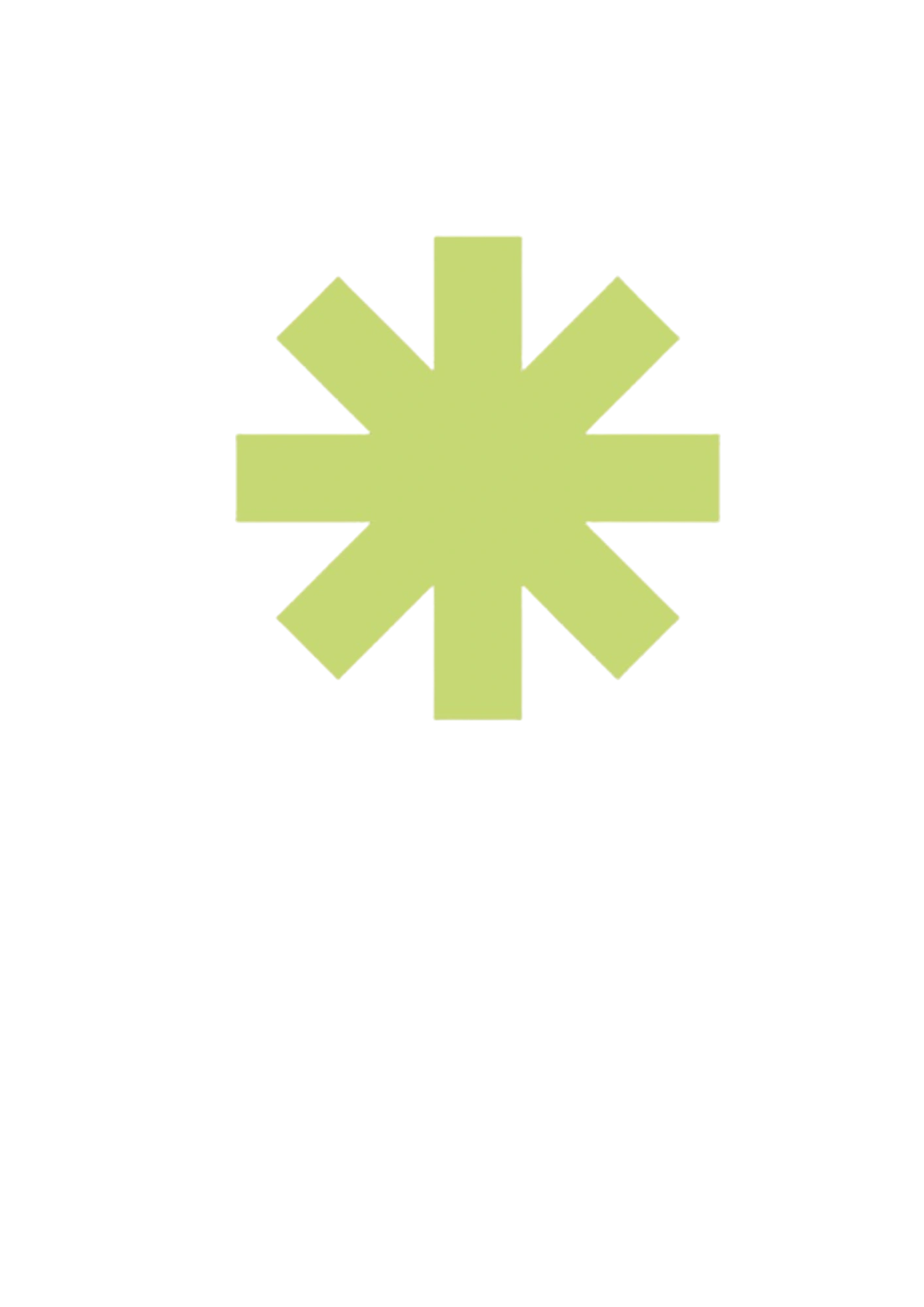 Elemento decorativo en forma de asterisco